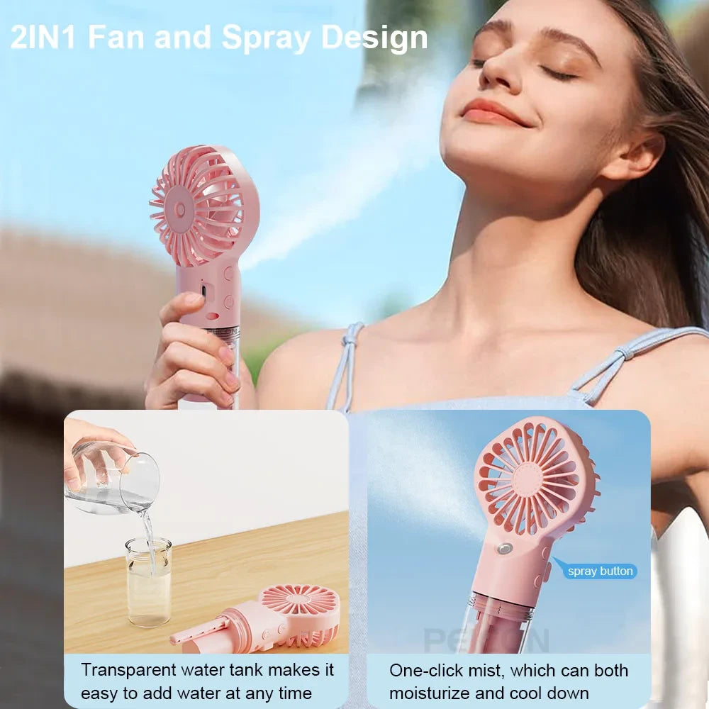 Mini Handheld Mist Fan