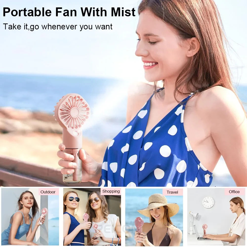 Mini Handheld Mist Fan